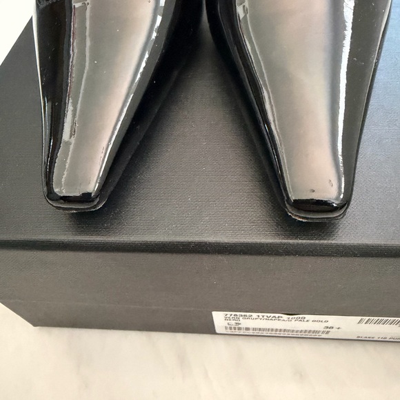 Saint Laurent Glossy Black Heels - Picture 3 of 6